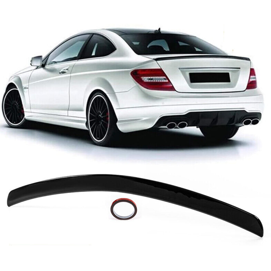 Fits Mercedes C Class Coupe C63 AMG Style W204 Gloss Black Lip Spoiler 2011-2015