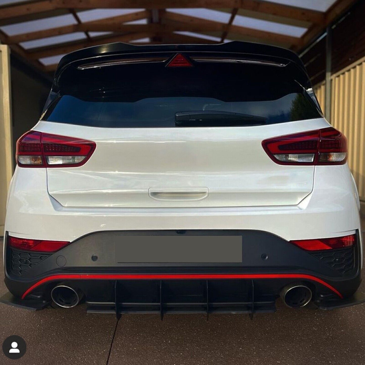 3x Rear Bumper Diffuser Lip Spoiler Kit fits Hyundai I30N Hatchback 2020-2022