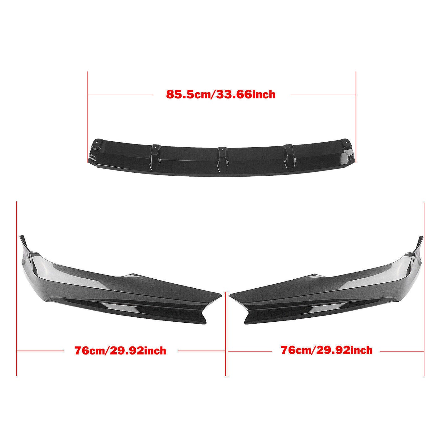 Front Bumper Spoiler Lip Splitter fits Honda Accord 2021 2022 Grey AKASAKA