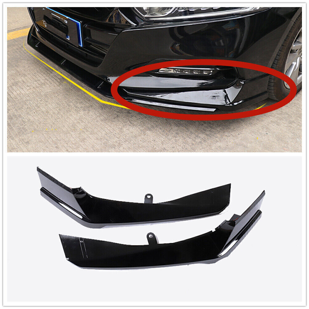 2pcs Black Front Bumper Side Cover Trim Molding Kit fits Honda Accord 2018-2020