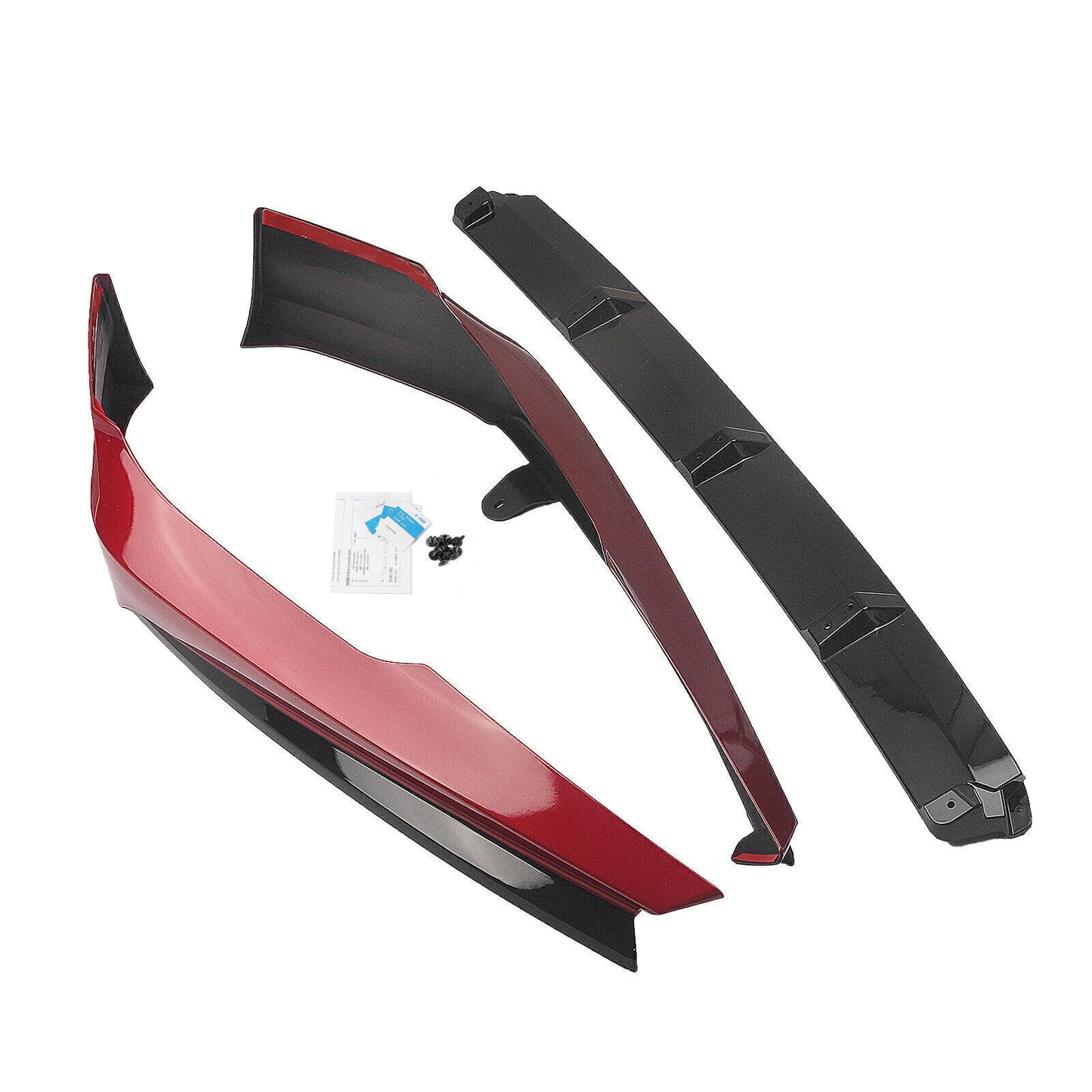 Red Front Bumper Spoiler Lip Splitter Kit fits Honda Accord 2021 2022 AKASAKA