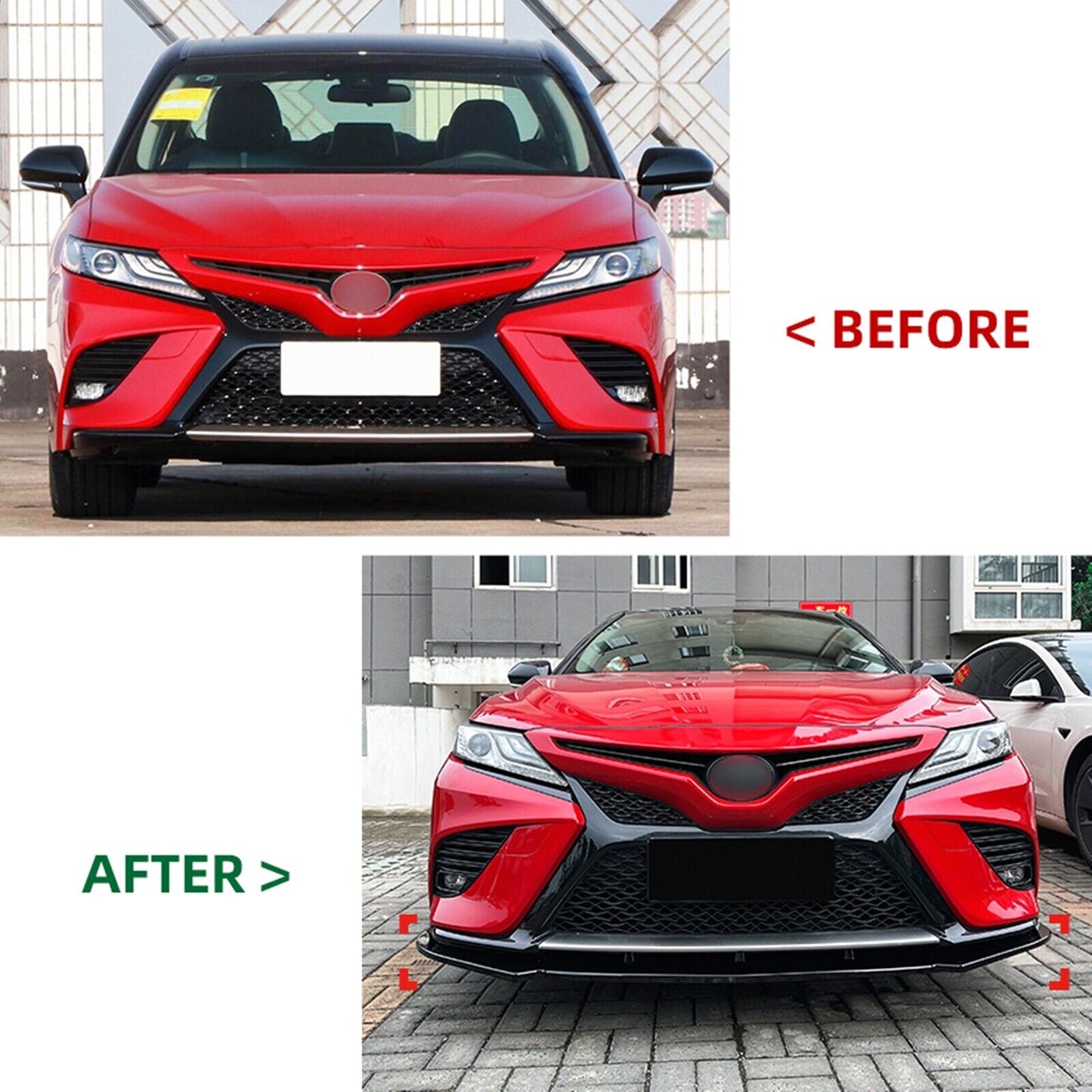 Gloss Black Front Spoiler Lip Splitter fits Toyota Camry 8th Sport 2018-2020 2019