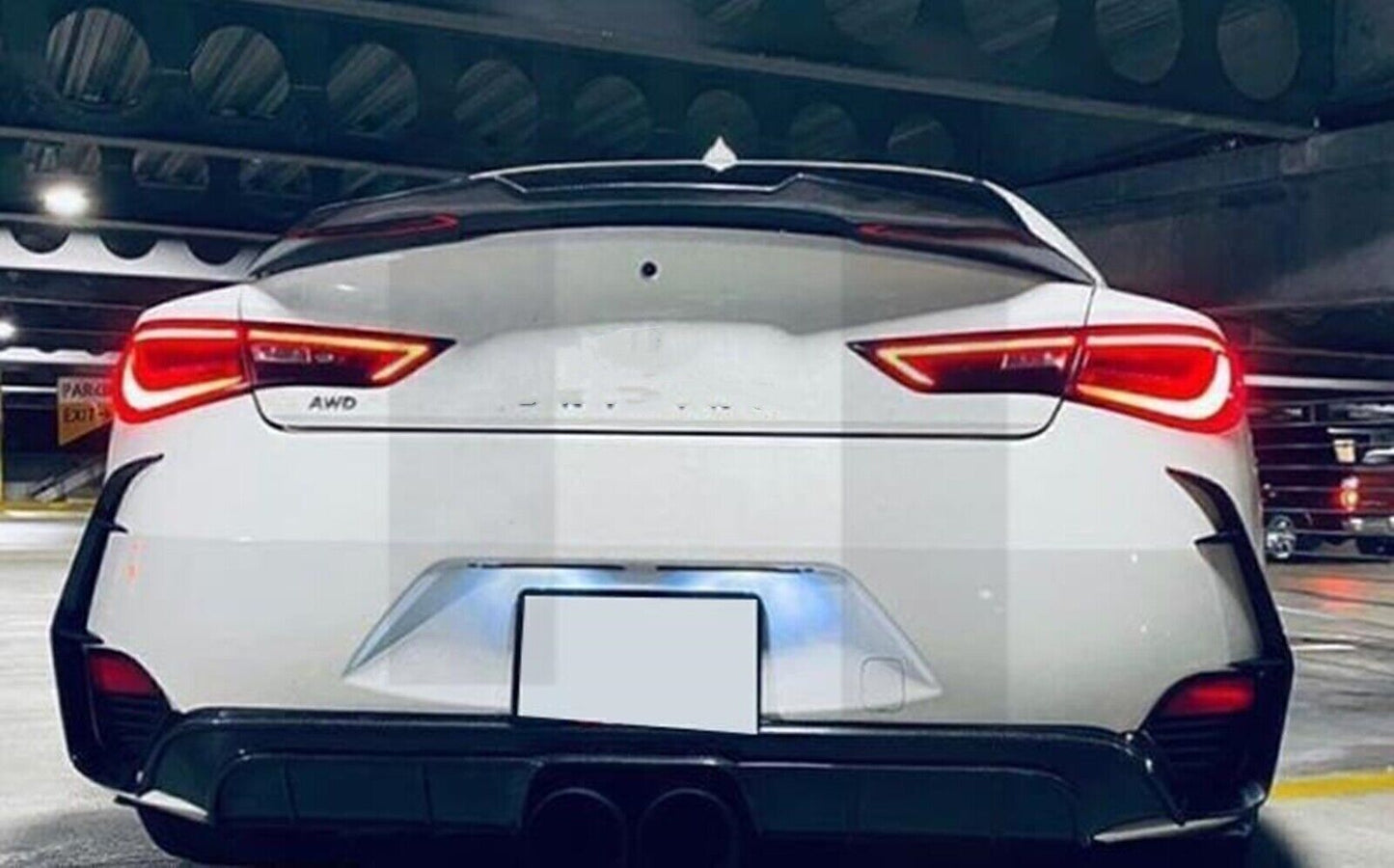 Carbon Fiber Rear Trunk Spoiler Roof Lip fits Infiniti Q60 2017-2021 PSM Style