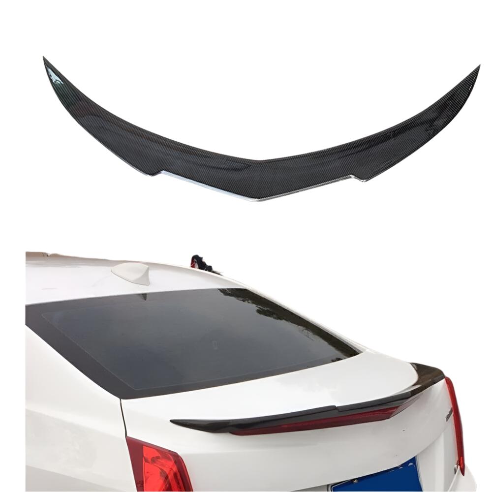 Rear Trunk Spoiler Wing Lip fits Cadillac ATS 2014-2019 Real Carbon Fiber