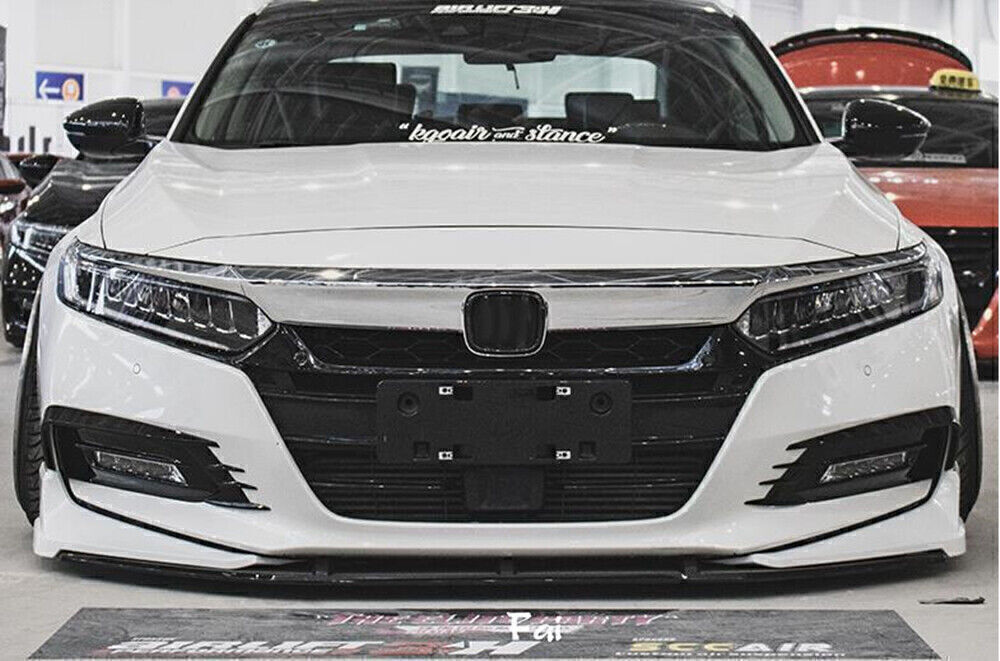 White Front +Rear Spoiler Surround Side Moulding Trim fits Honda Accord 2018-2020