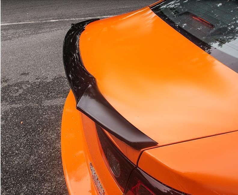 Rear Trunk Spoiler Wing Lip fits 2019-2020 Mazda 3 Axela Carbon Fiber Look Black