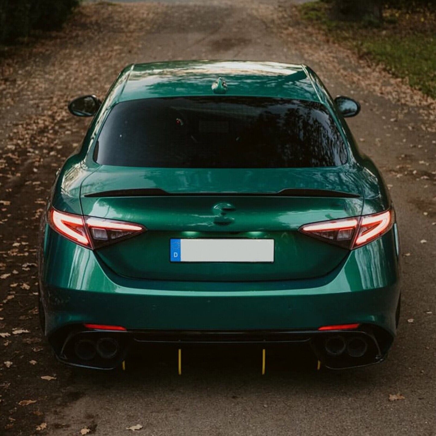 Carbon Look Rear Spoiler Lip Wing fits Alfa Romeo Giulia Sedan 2015-2023 2016 17