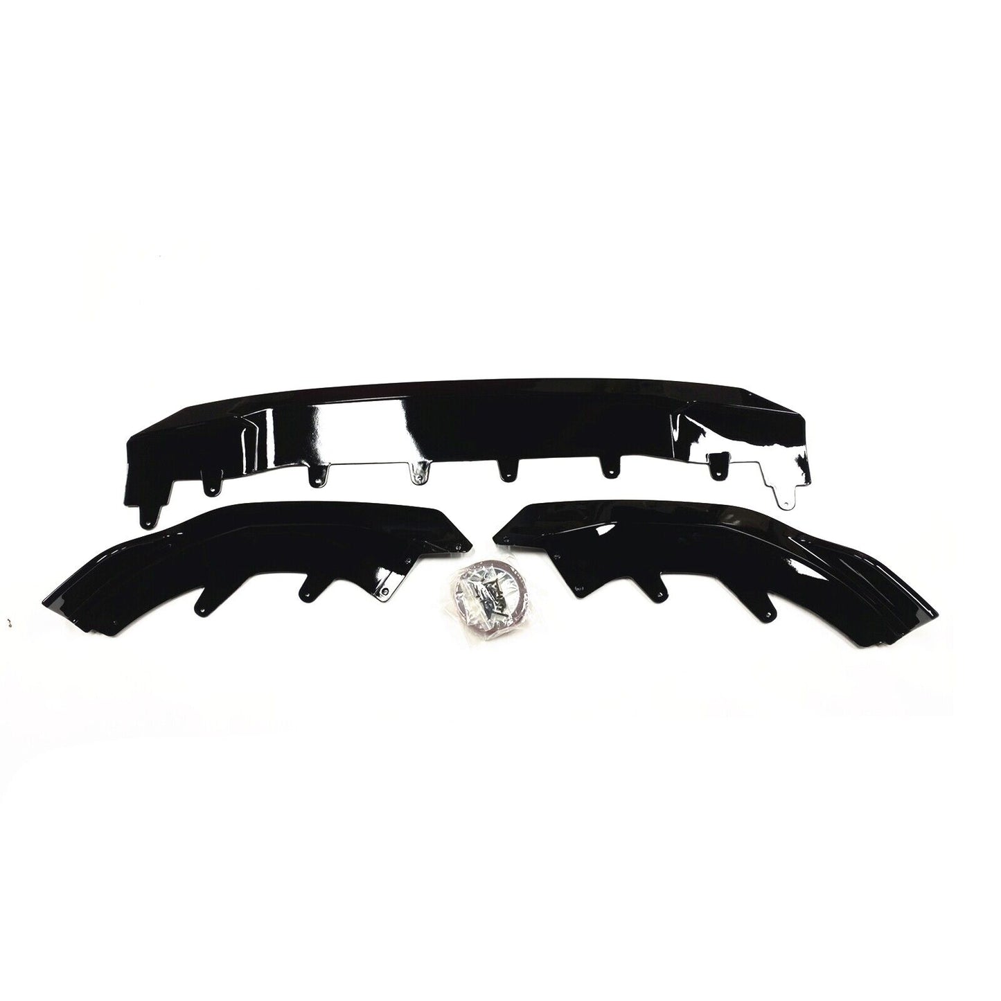 Front Bumper Lip + Rear Trunk Spoiler Wing Black fits BMW 2 Series G42 22-24