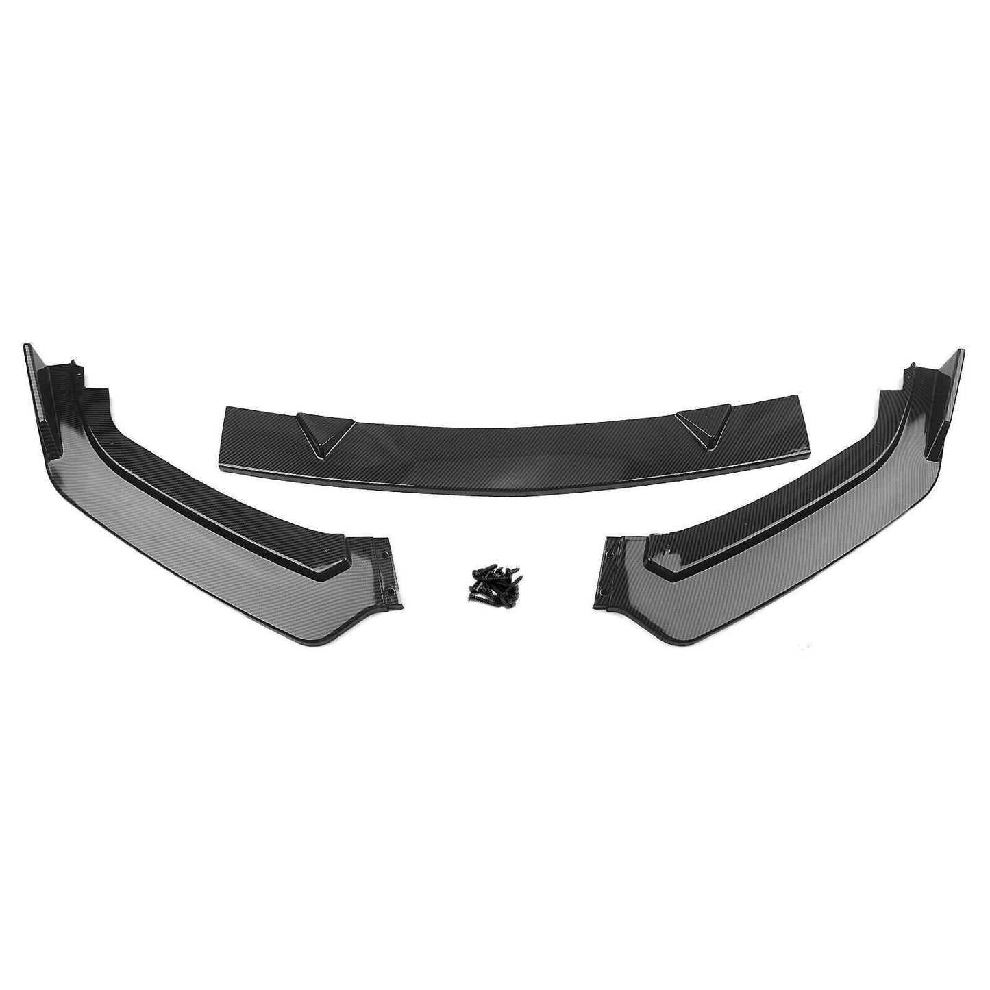 3pcs Front Bumper Spoiler Lip Kit fits Infiniti Q60 2017-2022 Carbon Fiber Style