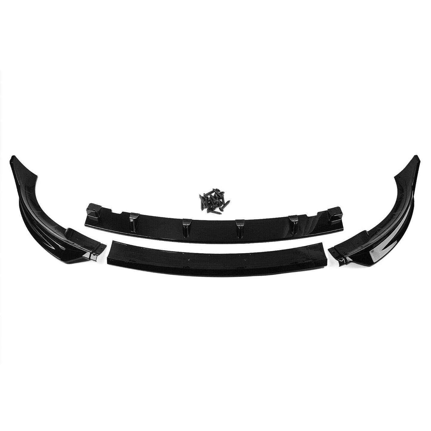 Gloss Black Front Spoiler Lip Splitter Kit fits Tesla Model Y 2020-2023 4PCS