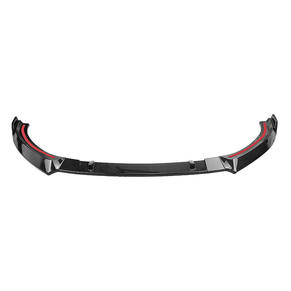 Carbon Fiber Look Front Spoiler Splitter Lip fits Audi A3 S3 2017 2018 2019 Black