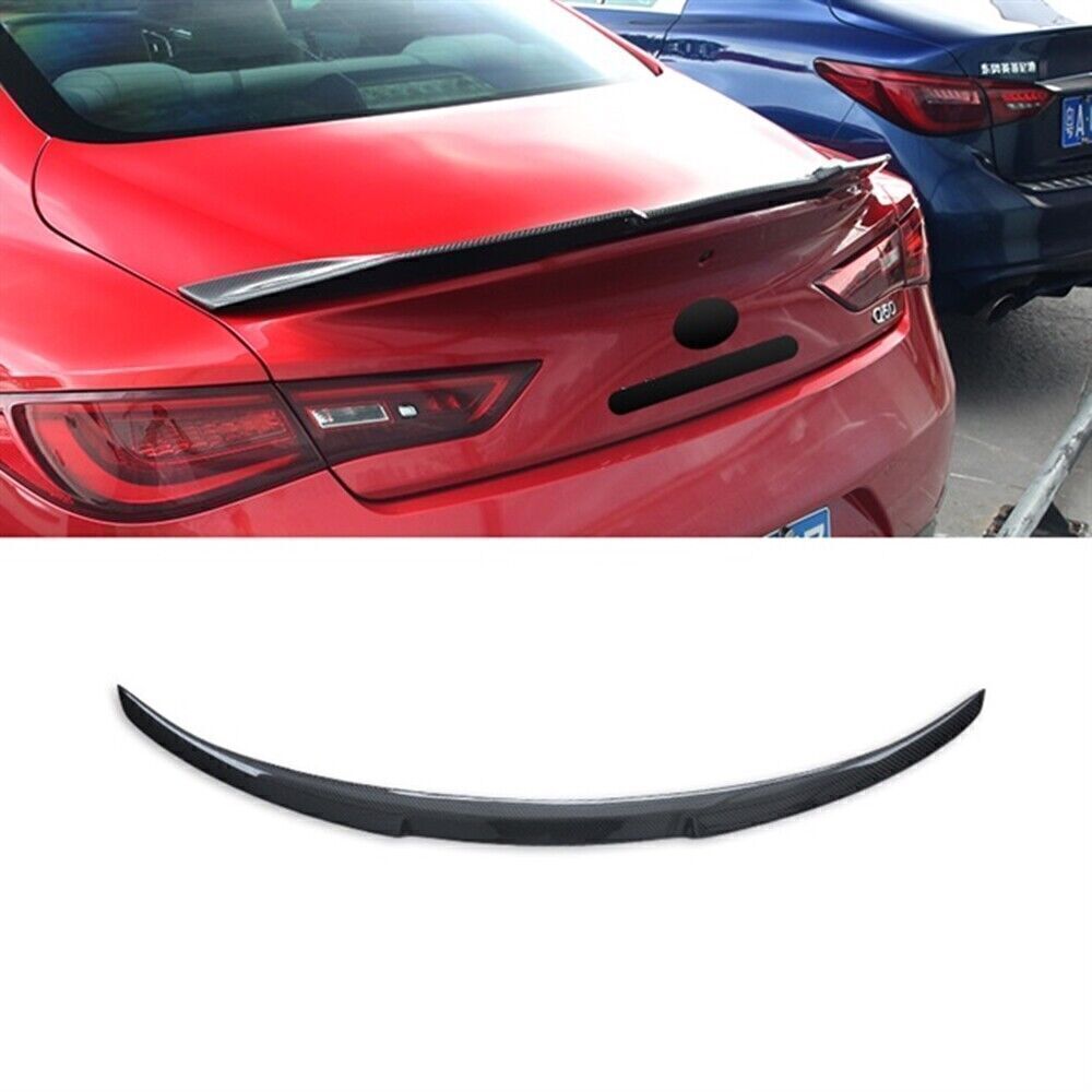 Rear Trunk Spoiler Wing Carbon Fiber fits Infiniti Q60 2018-2021 NEW Black