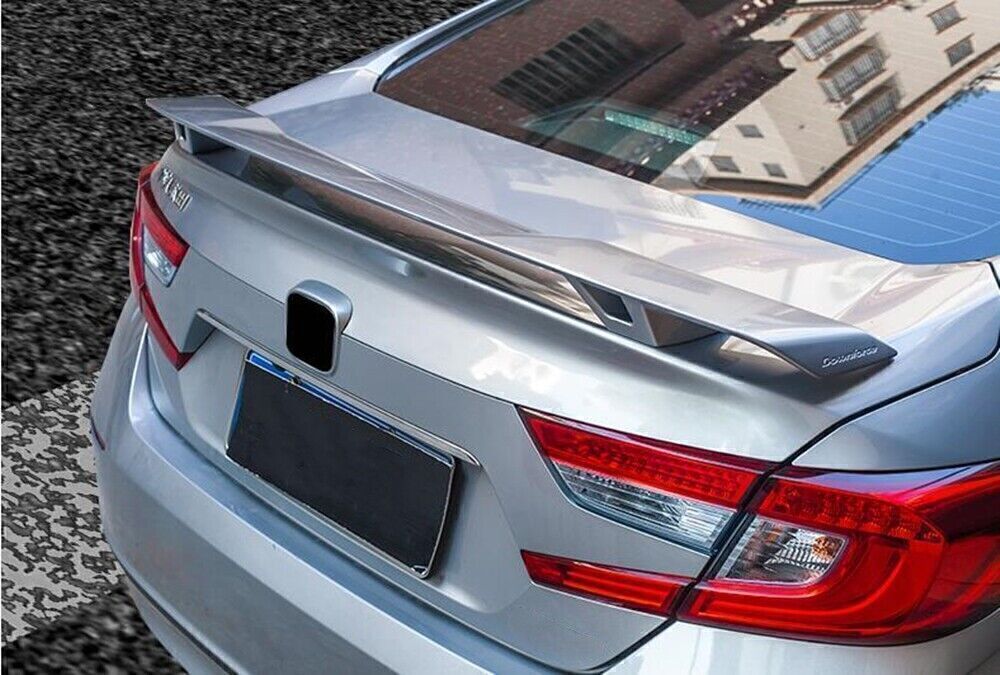 YOFER Rear Spoiler Flap Lip Kit fits 2018-2022 Honda Accord 10th Silver