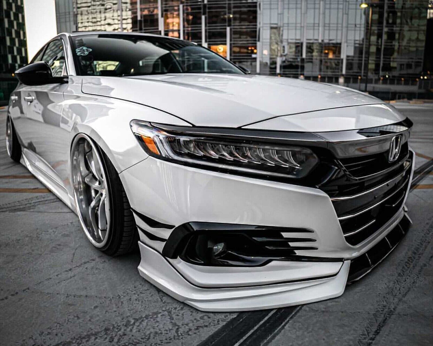 Front Spoiler Rear Diffuser Spliitter Vent Trim Kit fits Honda Accord 2021 White