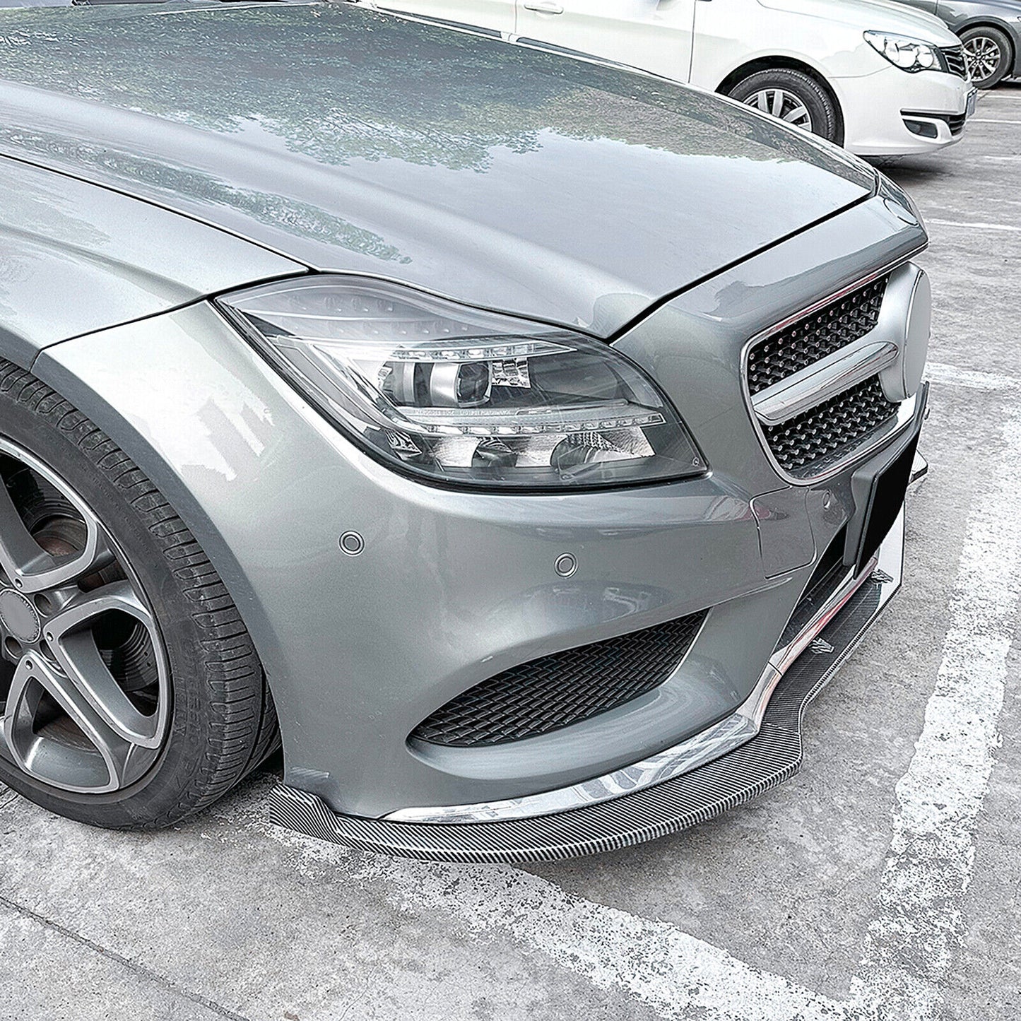 CB Look Front Spoiler Lip Bodykit fits Benz C218 X218 CLS550 CLS63 AMG 14-17 15