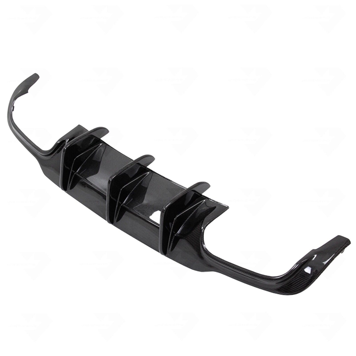 Black Rear Bumper Diffuser fits Benz C63 W204 AMG 2012 2013 2014 Carbon Fiber