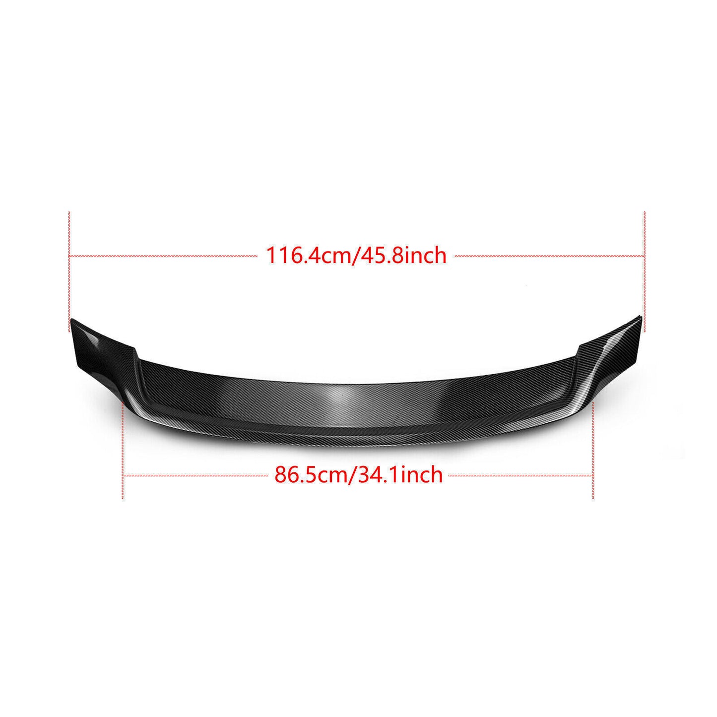 Black Rear Trunk Spoiler Wing Carbon Fiber Look fits Audi A3 S3 RS3 2013-2020
