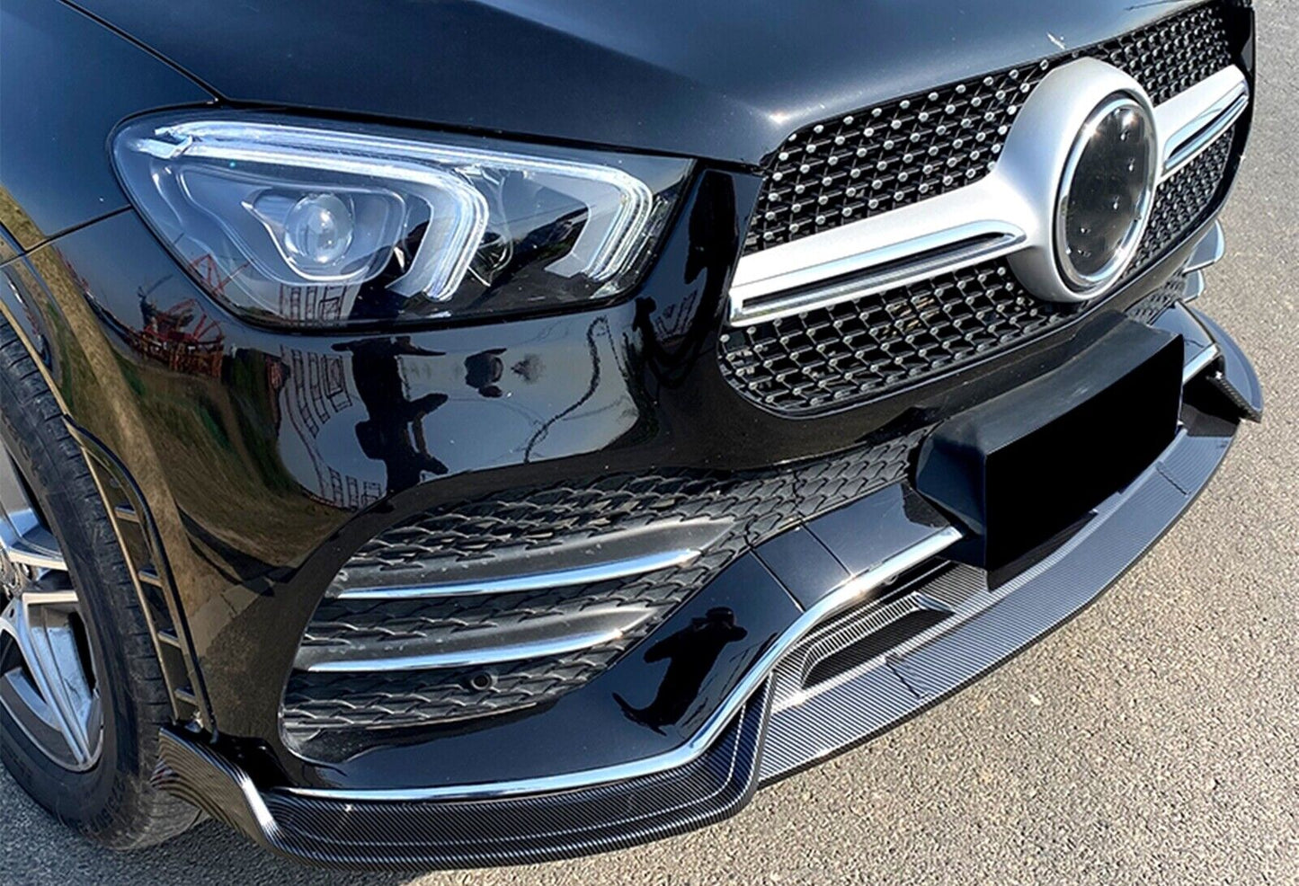 fits Mercedes Benz GLE W167 C167 2020-2023 Front Bumper Spoiler Lip CB Style