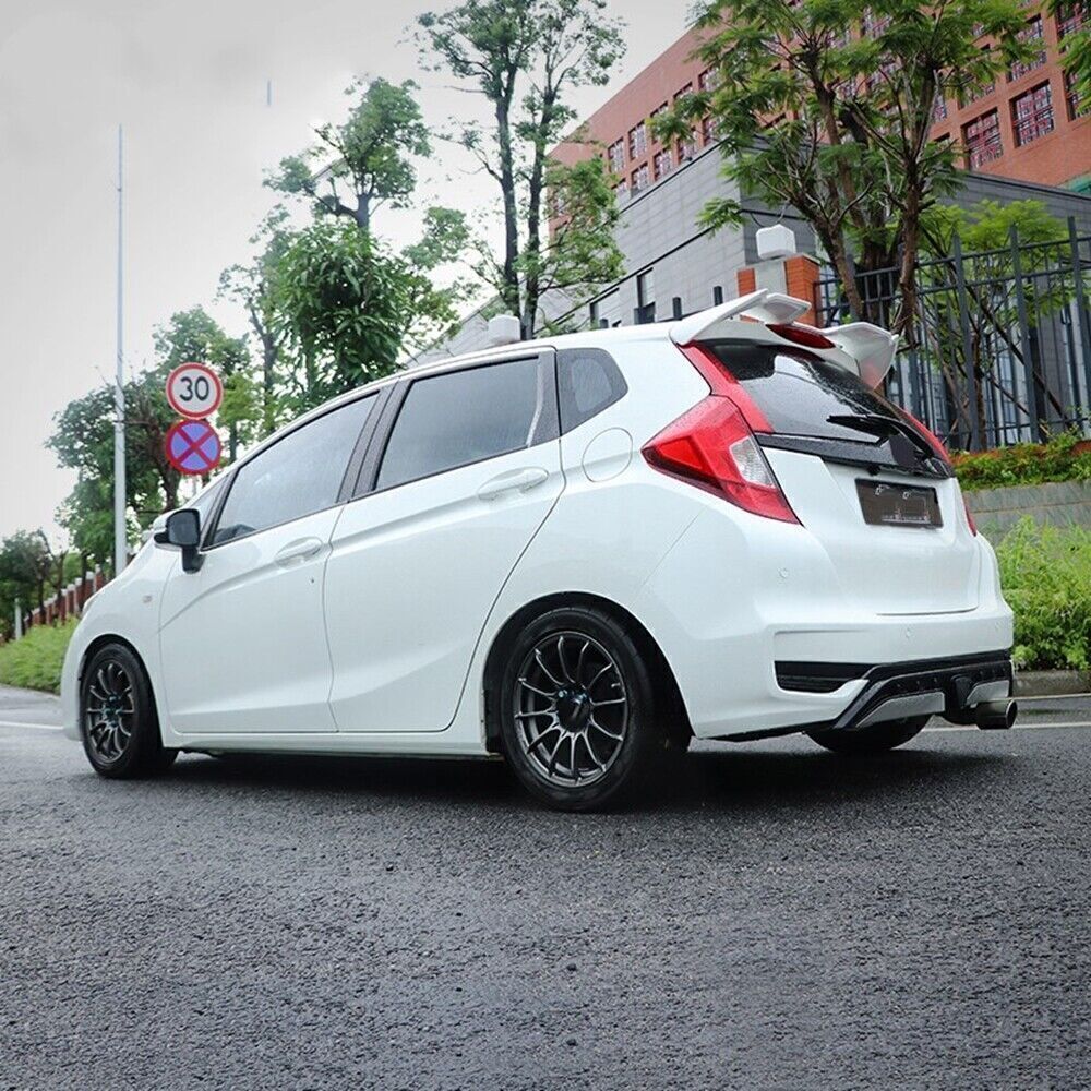 White Rear Trunk Spoiler Roof Lip fits Honda Fit GK5 YOFER 2014 2016-2019
