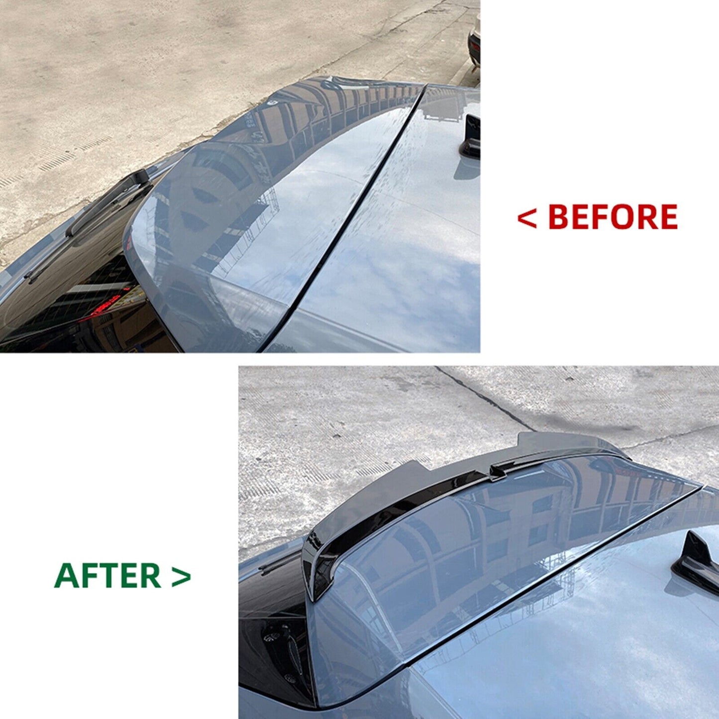 Rear Trunk Spoiler Lip Wing Fit fits Audi A3 8Y Sportback 2020-22 Carbon Look