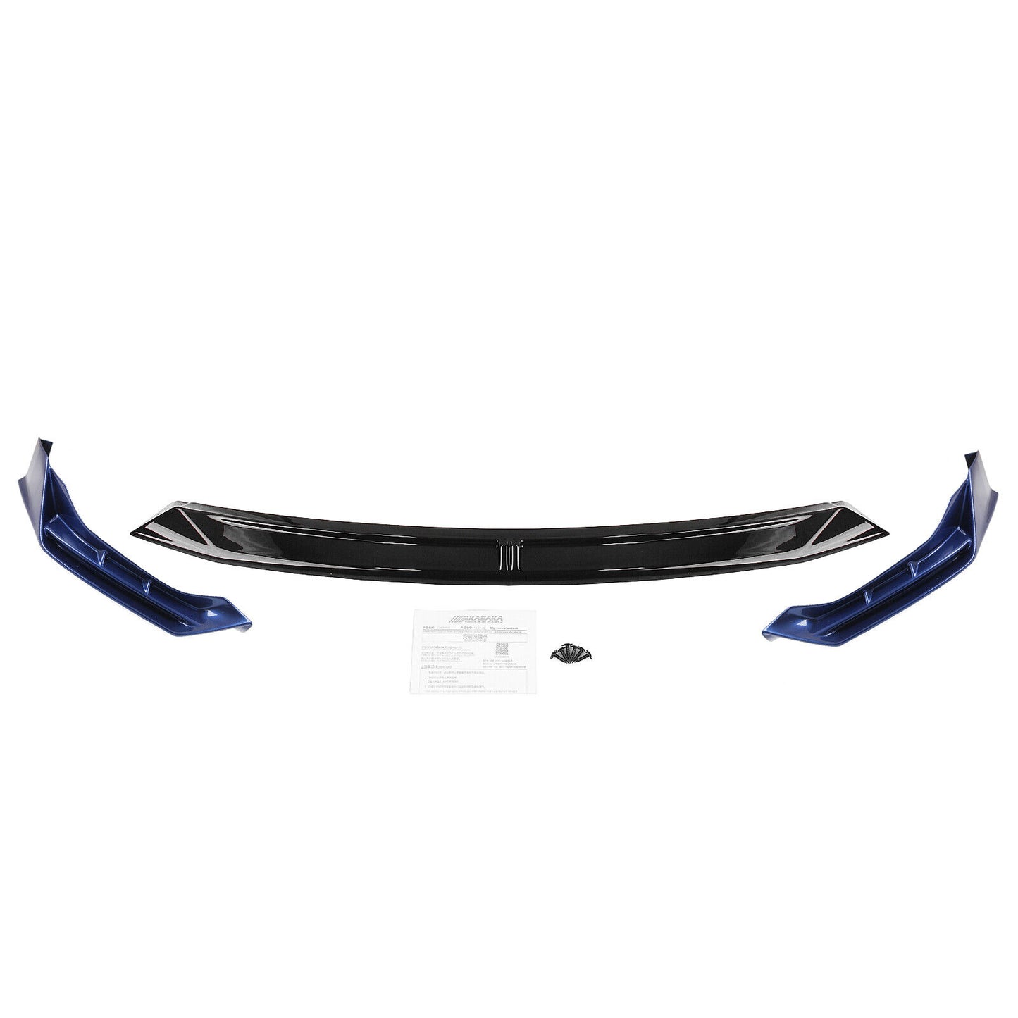 Front Bumper Spoiler Lip Kit Blue fits BMW G20 LCI Sport 2023-2024 AKASAKA