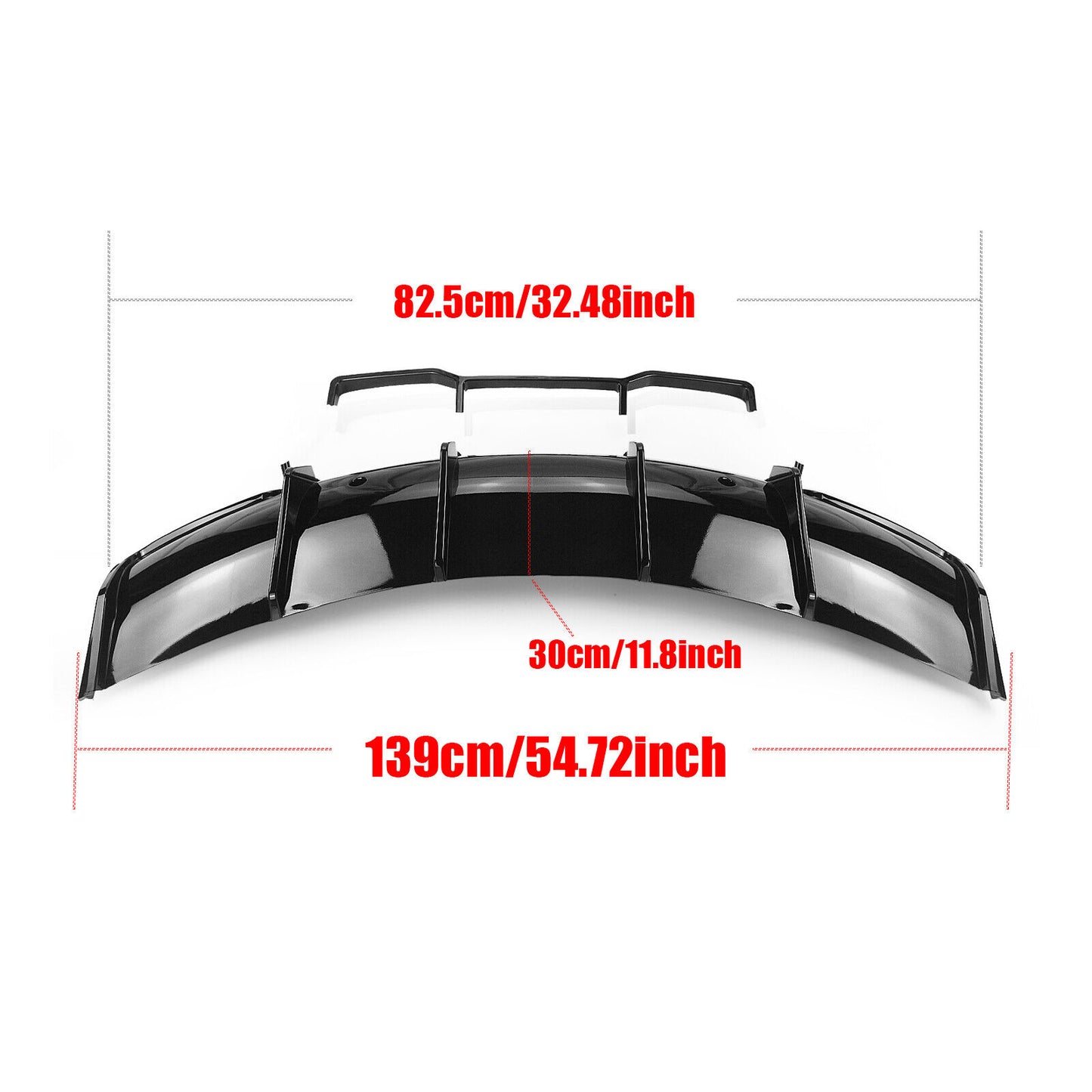 Gloss Black Rear Bumper Diffuser Lip fits Tesla Model 3 2016 2017-2023