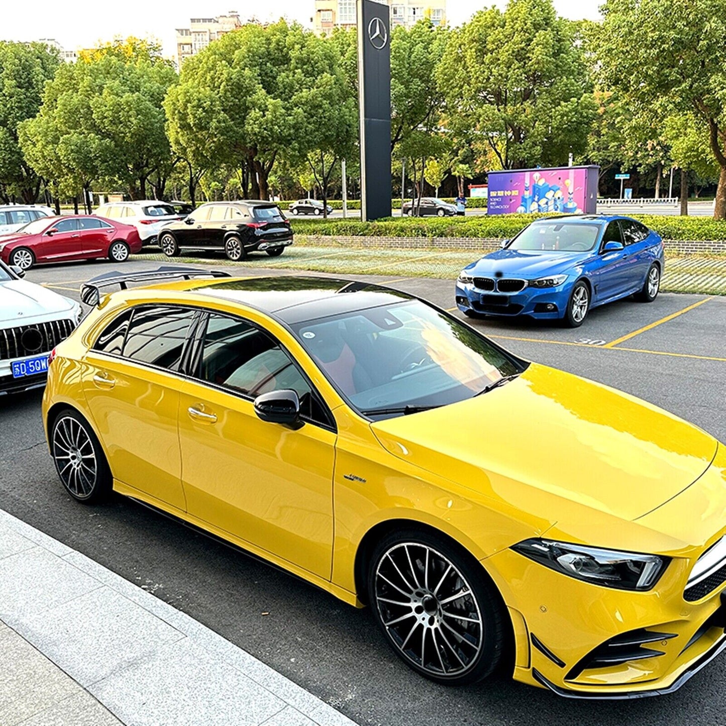 Gloss Black Rear Trunk Spoiler Lip Wing fits Benz A Class W177 19-22 A35 A45 AMG