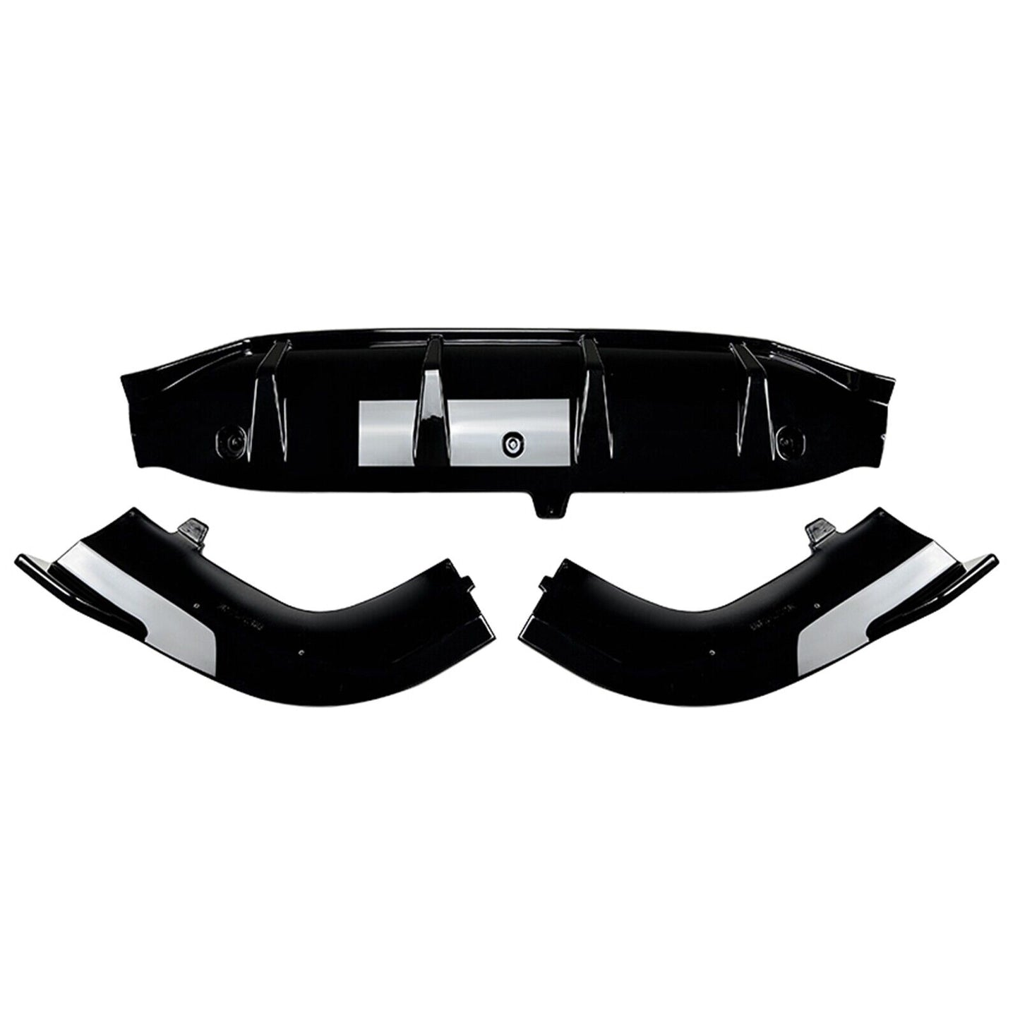 Gloss Black Rear Bumper Diffuser Lip Side Splitter fits Benz X254 GLC260 AMG 23+