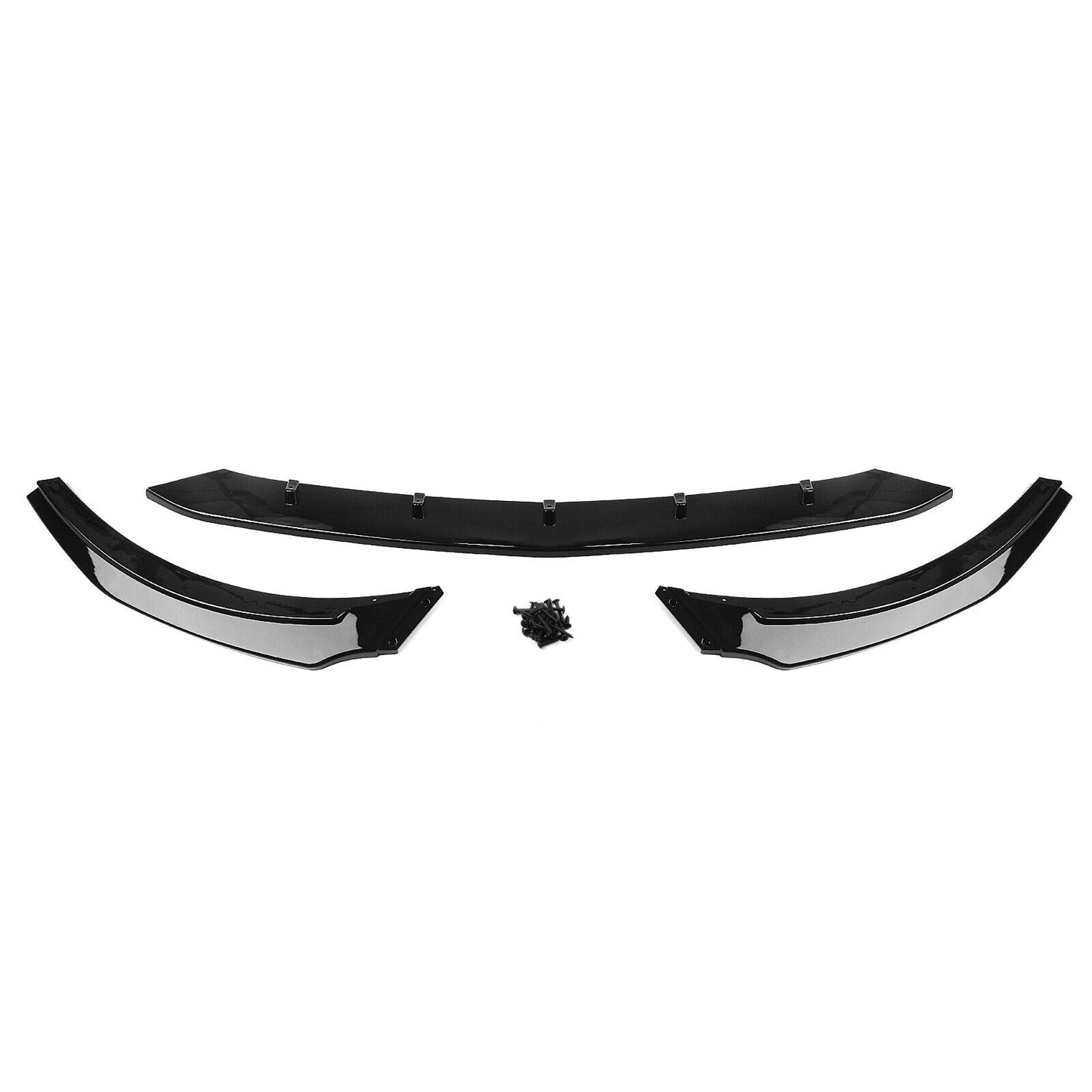 1Set Front Bumper Spoiler Lip fits Benz CLA W117 CLA45 AMG 2017-2019 Sport Black