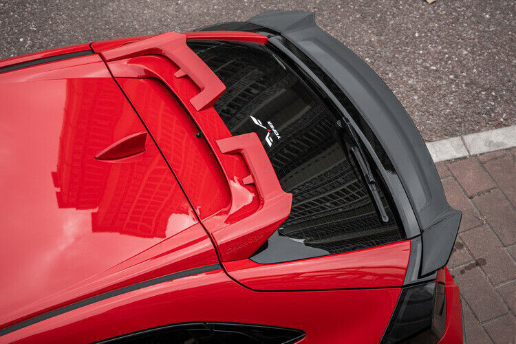 Rear Roof Spoiler Wing Lip Cover fits Honda Civic Hatchback 2020-2021 RED