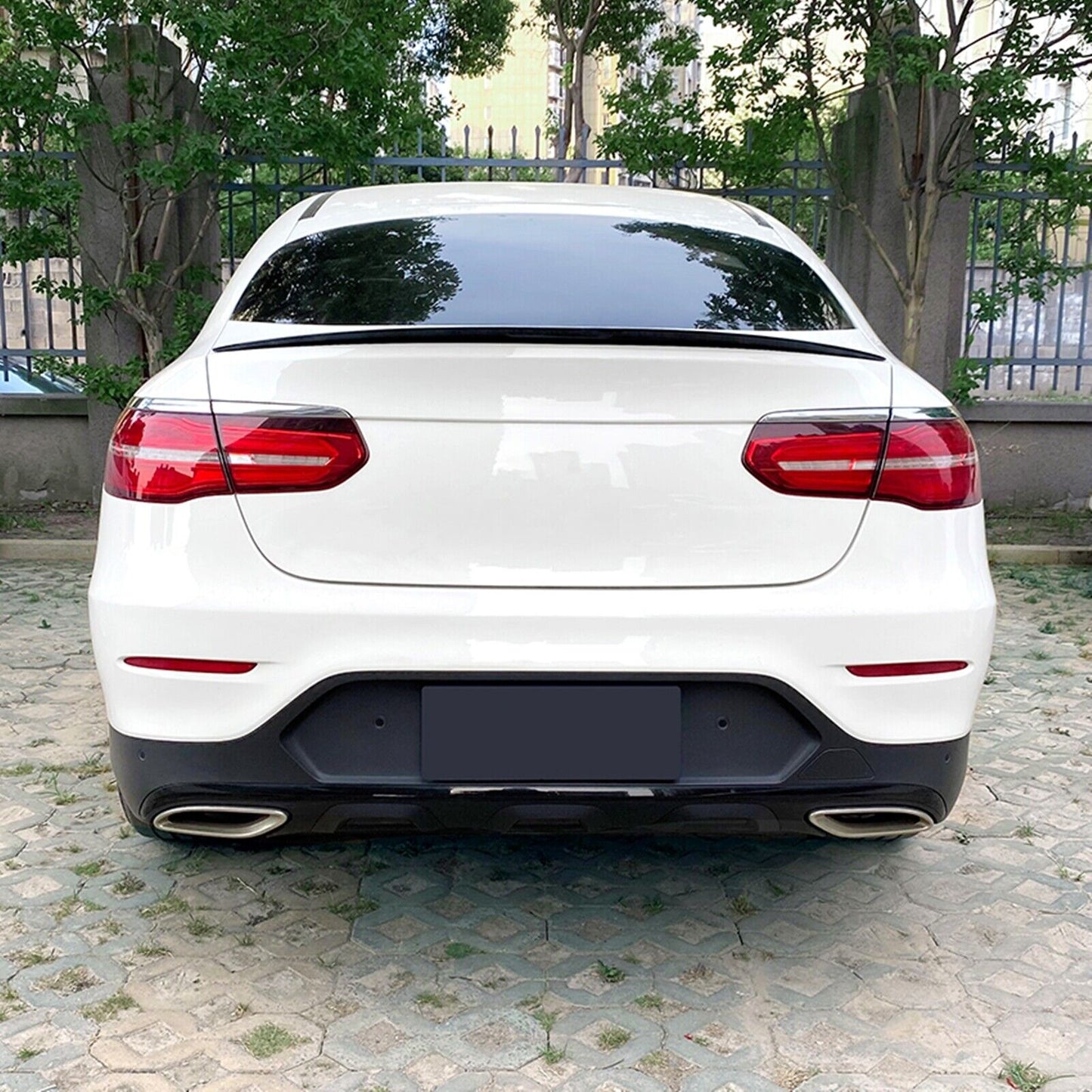 Rear Trunk Spoiler Lip fits Mercedes Benz GLC C253 GLC260 300 AMG Gloss Black