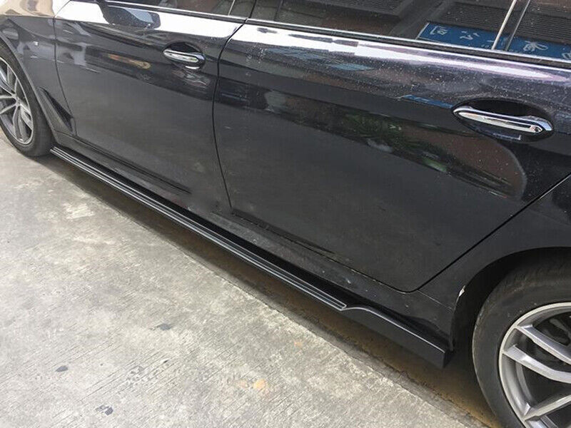 Black Carbon Fiber 2M Universal Side Skirt Extension Rocker Panel Cover Lip