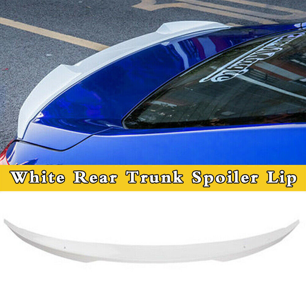 White Rear Trunk Spoiler Lip JDM V Style fits Honda Accord 10th 2018-2022