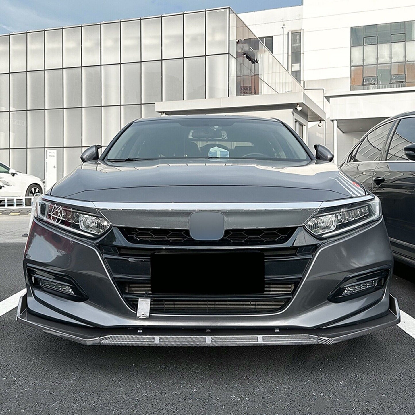 Front Spoiler Lip Splitter Kit fits Honda Accord 10th 2018-2021 2019 Carbon Look