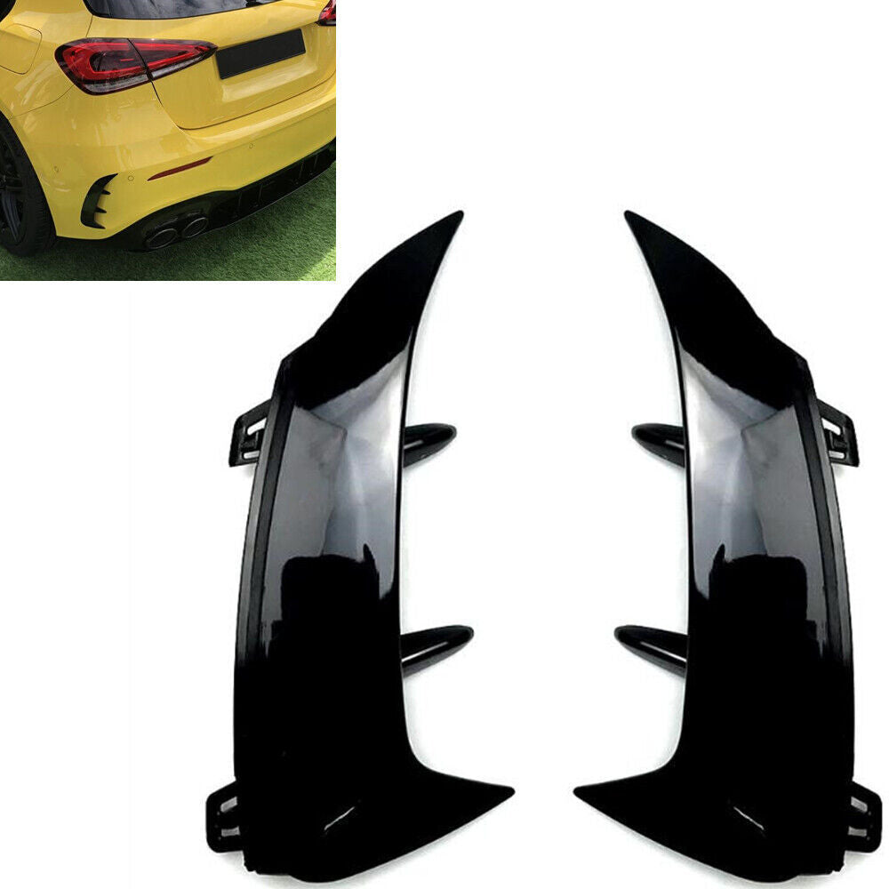 Black Rear Canard Air Vent Trim fits 2018-22 Mercedes Benz A class W177 Hatchback