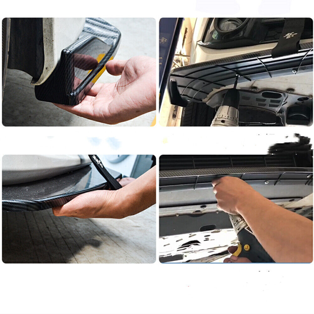 Carbon Fiber Look Front Bumper Spoiler Lip fits Honda Civic 10th 4Door 2016-2020