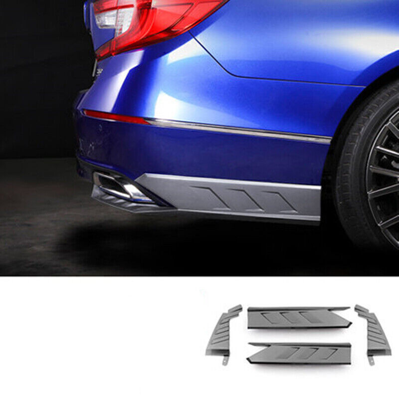 Silver Rear Bumper Side Cover Lip Kit + Exhaust Pipe fits Honda Accord 2018+