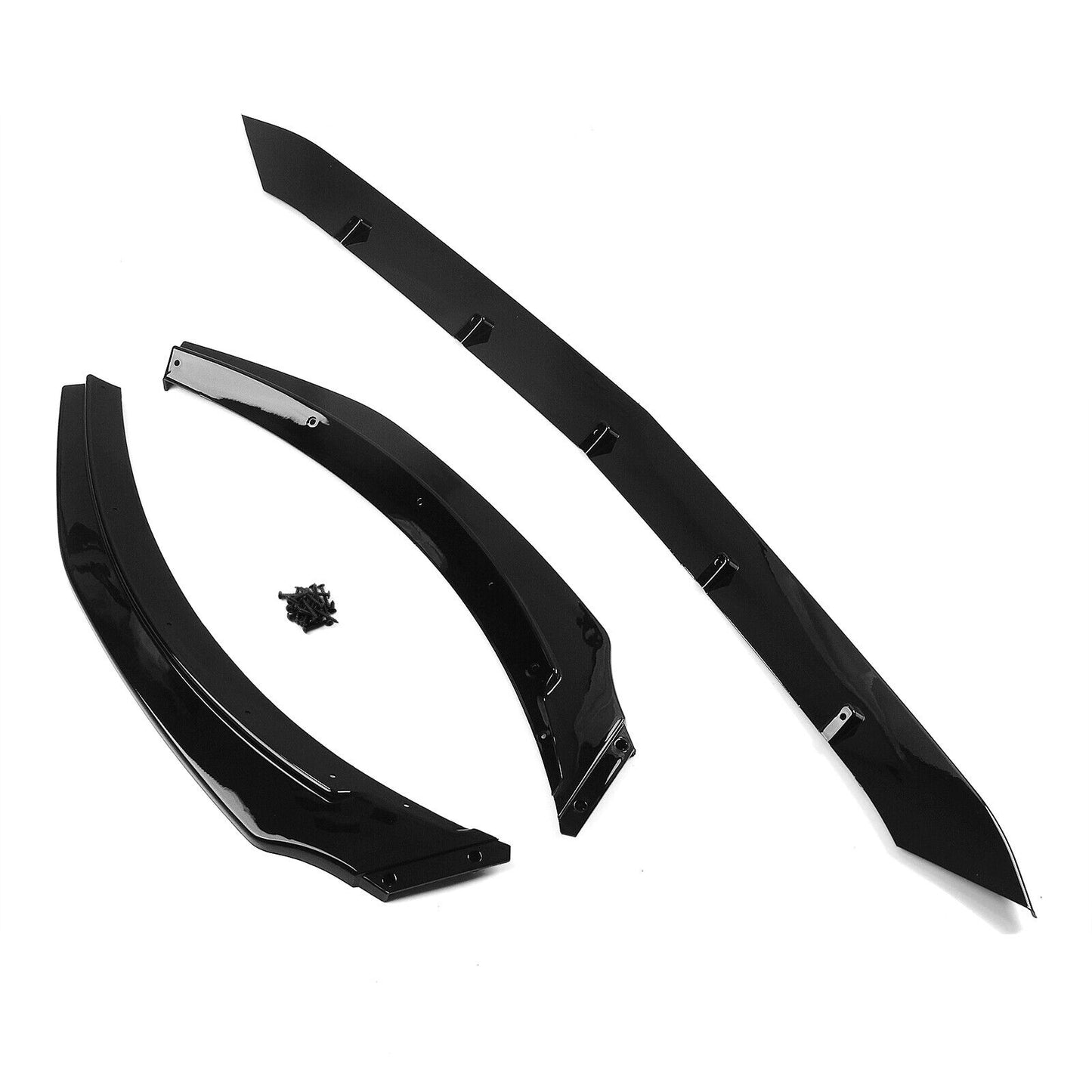 1Set Front Bumper Spoiler Lip fits Benz CLA W117 CLA45 AMG 2017-2019 Sport Black