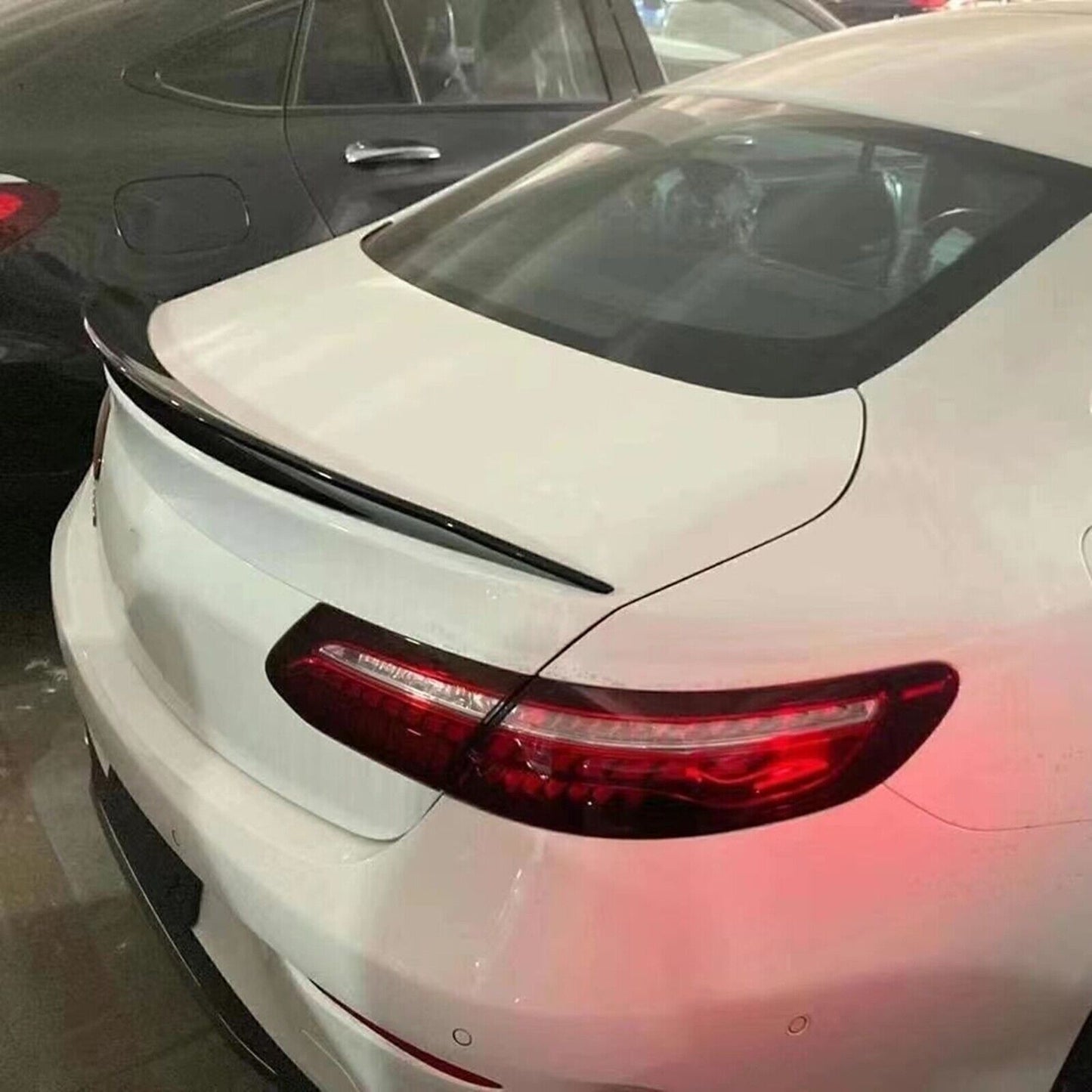 Black Carbon Fiber Look Rear Trunk Spoiler Wing Lip fits Benz E-Coupe 2018-2021