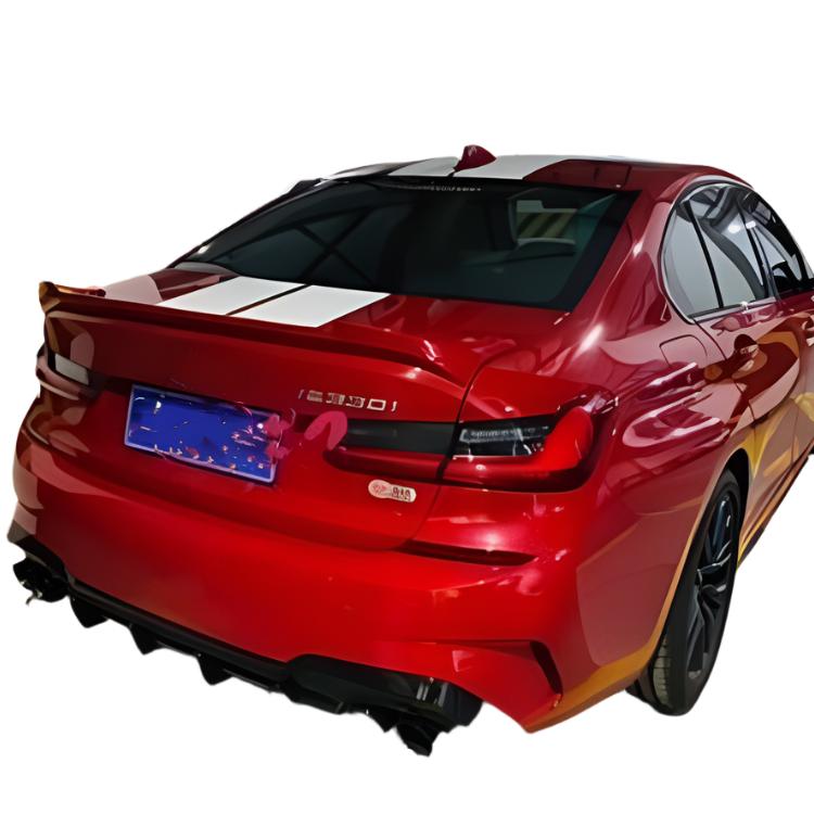 AKASAKA Red Rear Trunk Spoiler Lip Trim Fit fits 2019-2021 BMW G20 G28 330i M340i