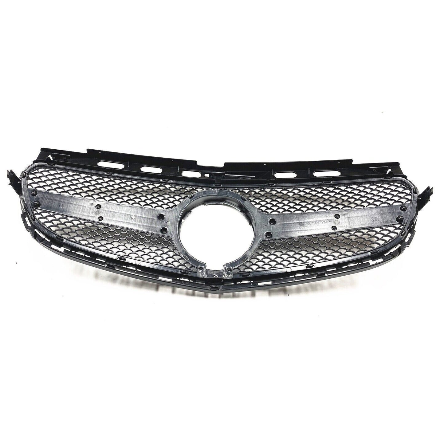 Silver Front Bumper Grille Mesh Grill fits Benz E-Class W212 2014 2015 2016 AMG