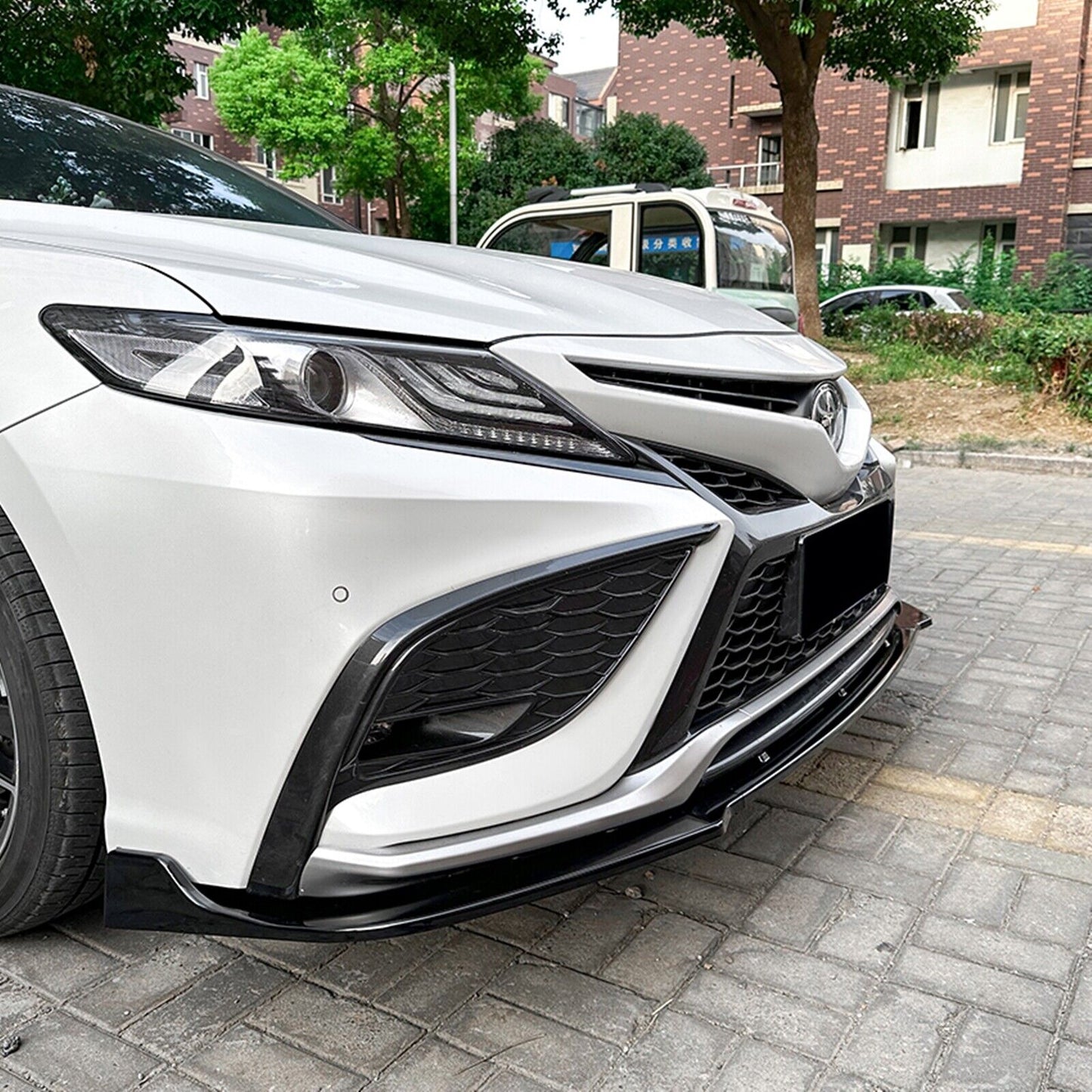 Front Bumper Spoiler Splitter Lip fits Toyota Camry XV70 Sport 21-23 Gloss Black