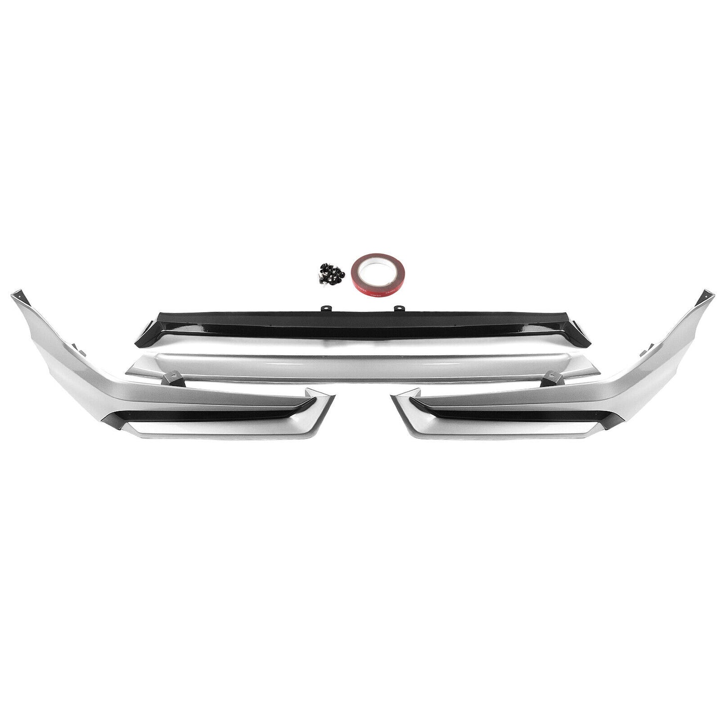 Silver Front Bumper Spoiler Lip Kit fits Honda Civic 2022-2024 All Models YOFER