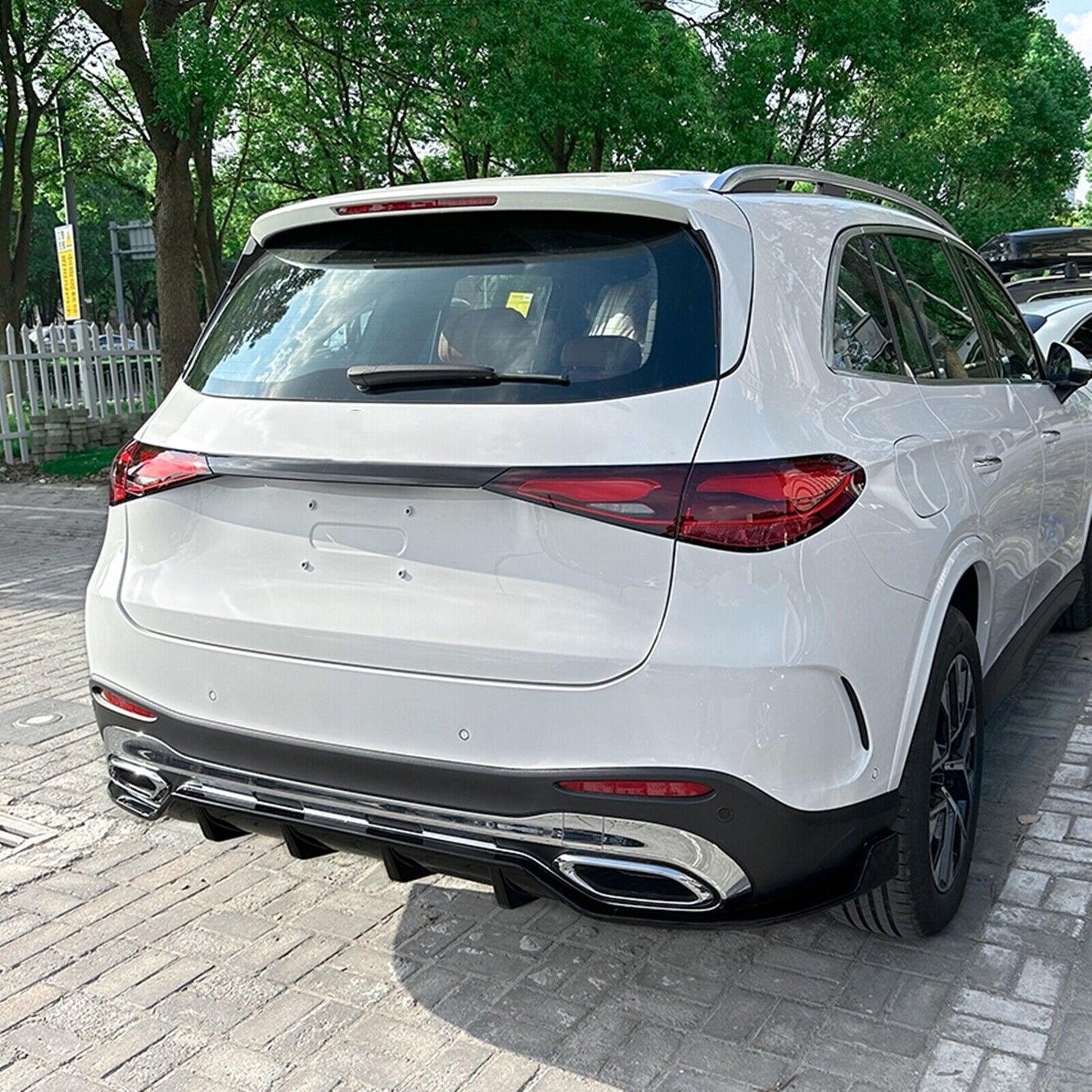 Gloss Black Rear Bumper Diffuser Lip Side Splitter fits Benz X254 GLC260 AMG 23+