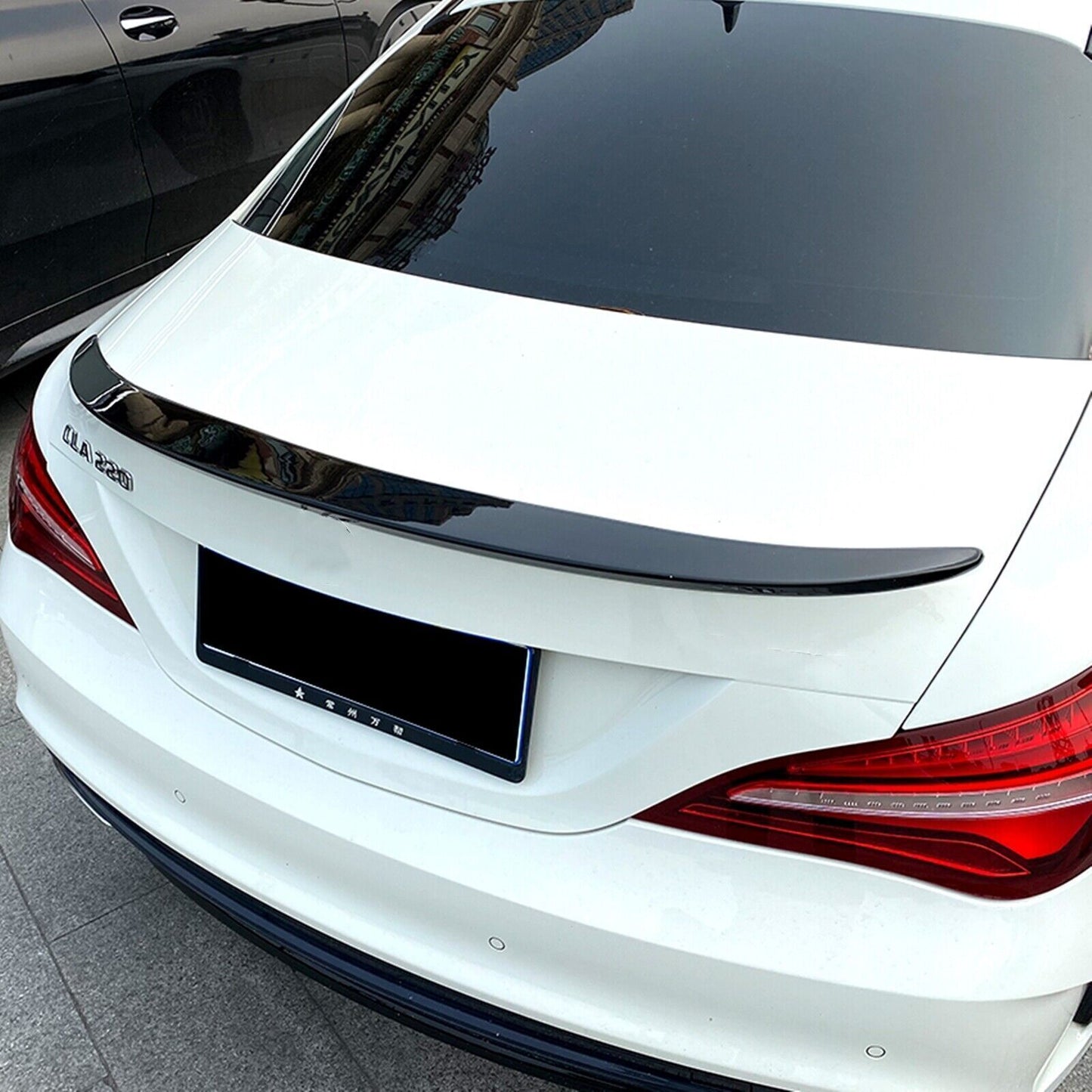 Glossy Black Rear Trunk Spoiler Lip fits Benz CLA C117 CLA180 CLA45 AMG 2013-2019