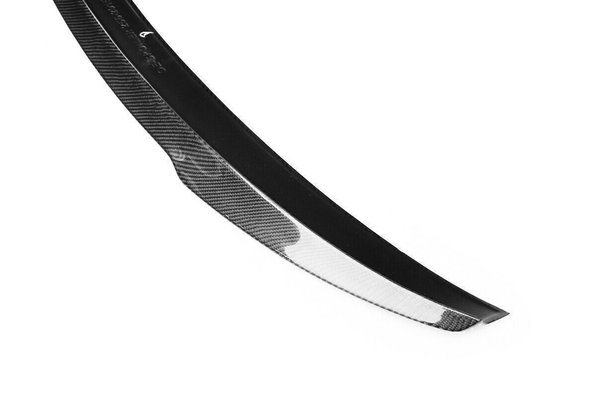 Black Carbon Fiber Rear Spoiler Wing Lip fits 2014-2019 Audi A3/S3/RS3 Sedan 4D