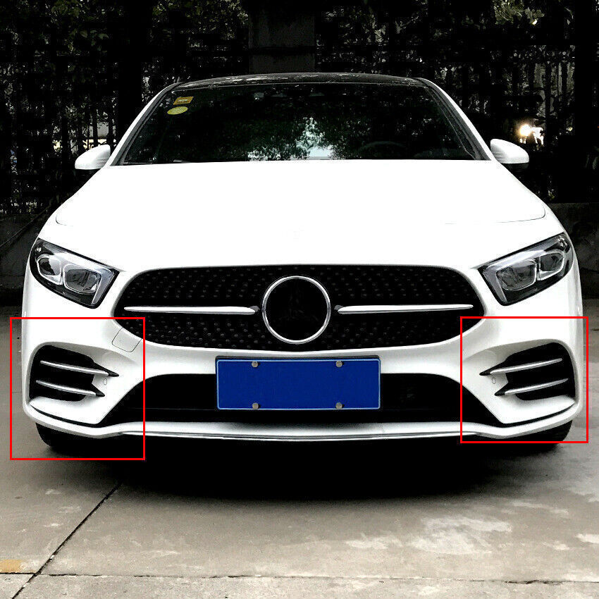 4X Front Fog Light Stripe Trim fits Mercedes Benz A Class Sport 2019