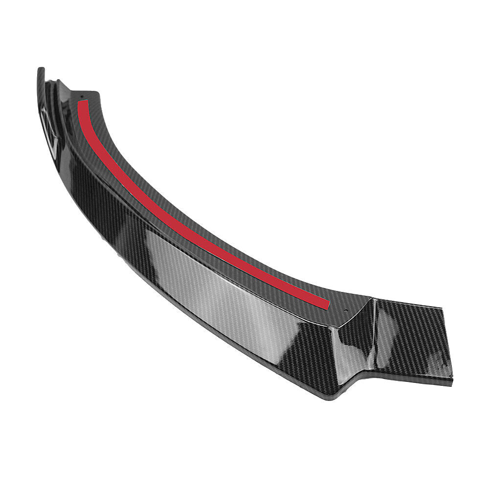 Carbon Fiber Look Front Spoiler Splitter Lip fits Audi A3 S3 2017 2018 2019 Black