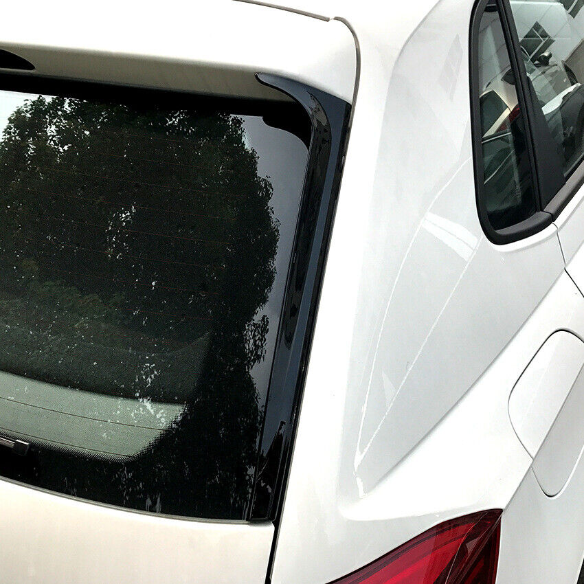 Rear Window Side Spoiler Canard Splitter fits VW Polo MK6 2018-2020 Black L+R