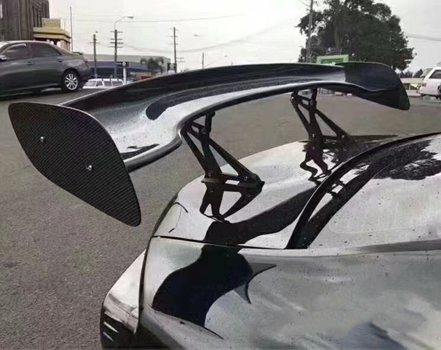 1 Set Rear Spoiler Lip Wing fits Tesla Model 3 2017-2024 2018 2019 Carbon Fiber